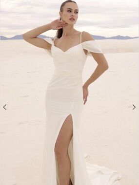 Natasha JH Bridal Fit and Flare Wedding Dress Open Back New